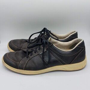 Mephisto Hero Perf Shoes Mens 13 Black Leather Casual Work Dress Sneakers Shoes